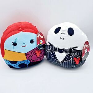 Squishmallows Nightmare Before Christmas Plush Set Jack & Sally 8 inch New W Tag